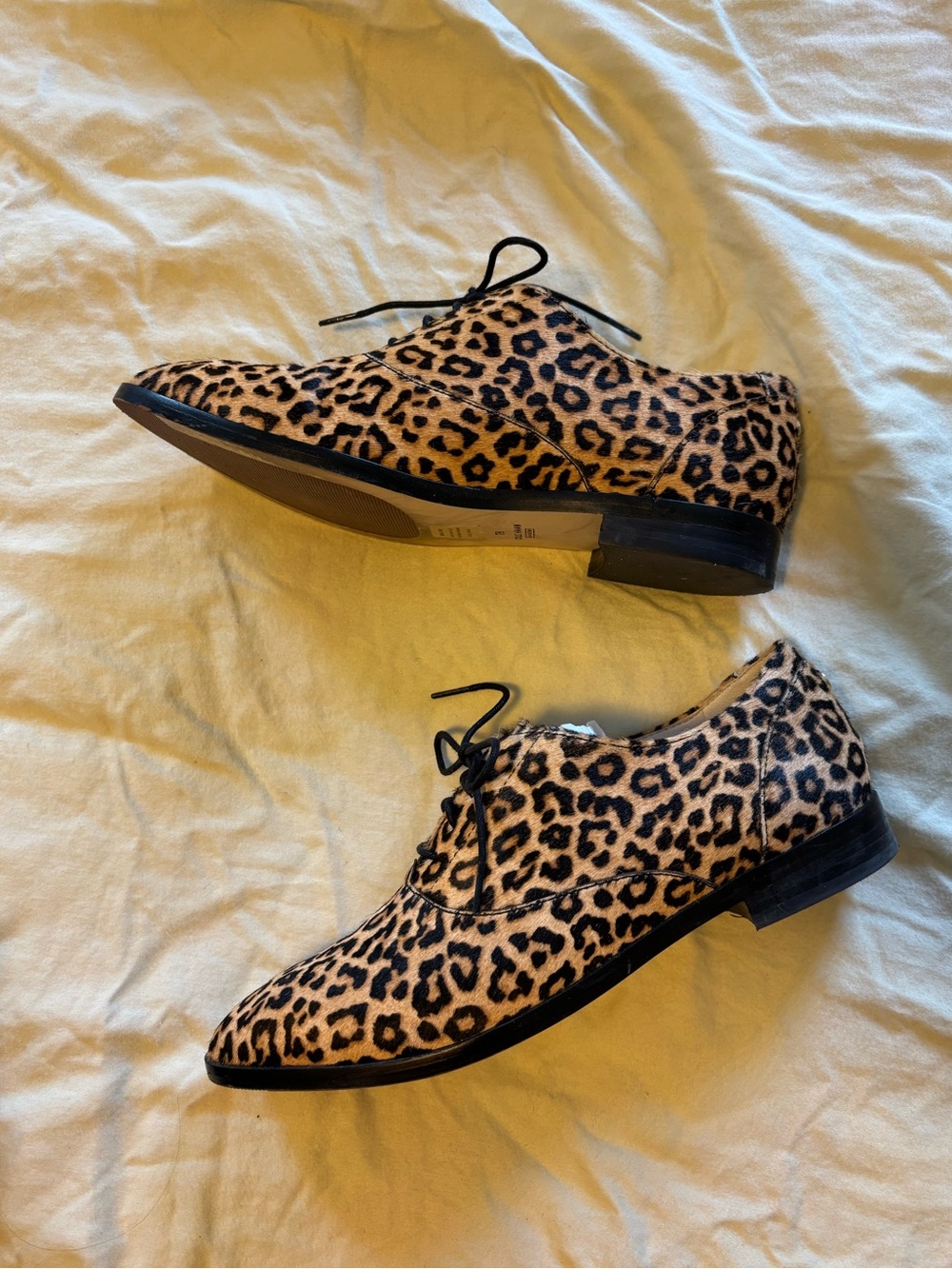 Cole Haan Ocelet or Leopard Calf Hair Oxfords, EUC